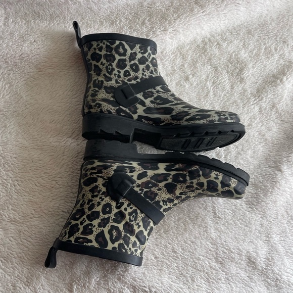 Capelli New York leopard print ankle rain booties - Picture 4 of 9